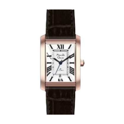Alexandre Christie ALCW8714LDLRGSL White Dial Black Leather Analog Women Watch
